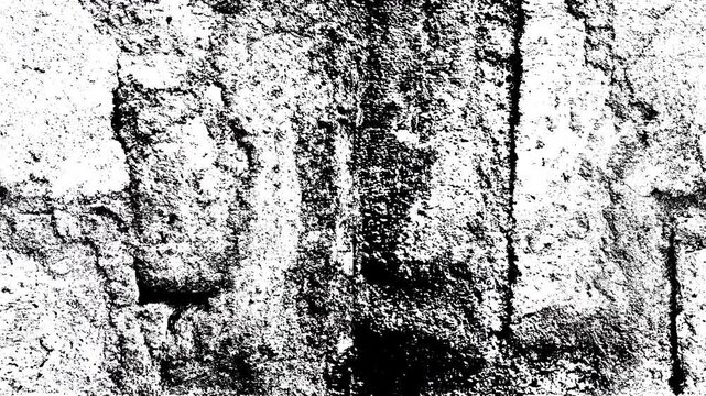 Looping 4K monochrome rough wall texture animation with gritty grunge look tileable seamless motion video perfect for design overlays displacement and abstract video backgrounds