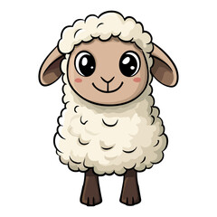 sheep, animal, vector, transparent background, cute, isolated, nature, mammal, wool, farm, pasture, rural, livestock