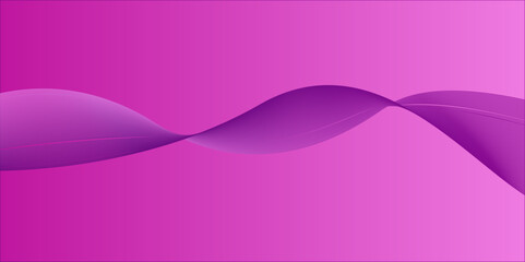 Abstract pink and purple ribbon wave design with flowing curves and artistic patterns