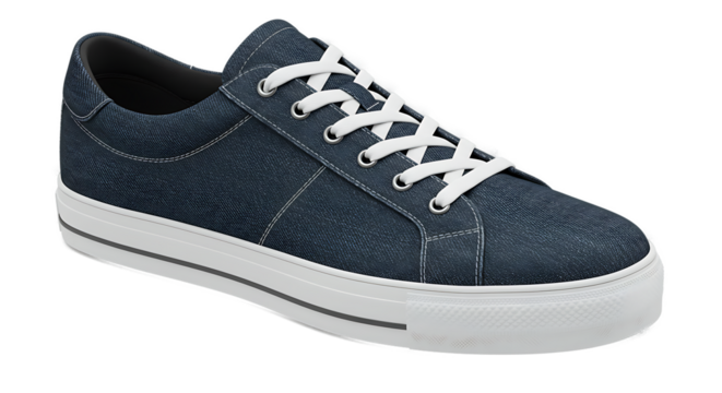 Denim sneaker with white laces - Powered by Adobe