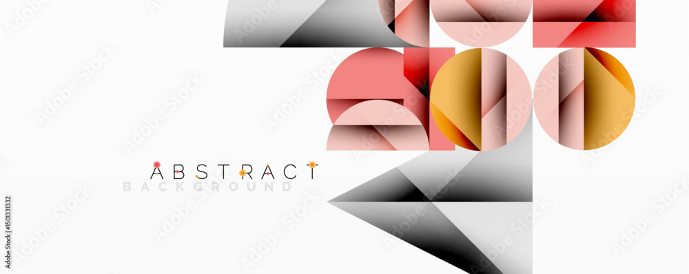 Leinwandbilder modern abstract design. overlapping shapes create dynamic composition. soft gradients, warm colors d