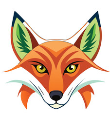 red fox vector illustration