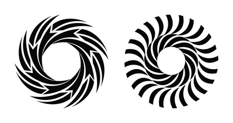 Set design spiral circle illustration