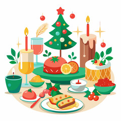 set of christmas icons