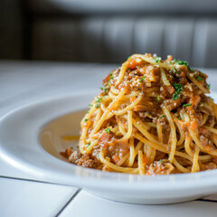 spaghetti with minced beef