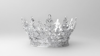 Stunning crystal crown displays detailed craftsmanship, perfect for formal events and royal-themed gatherings.