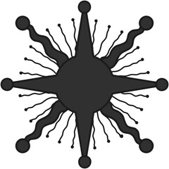 antique sun illustration; vintage solar depiction