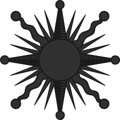 Obraz premium antique sun illustration; vintage solar depiction