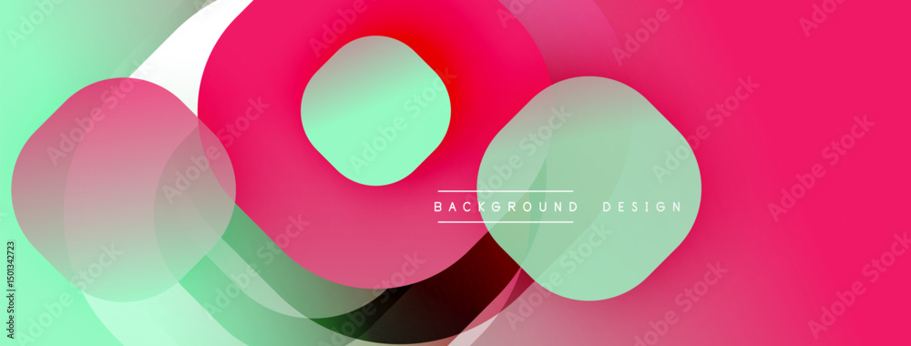 Leinwandbilder abstract fluid shapes, vibrant colors blend. modern design elements create dynamic composition. grad