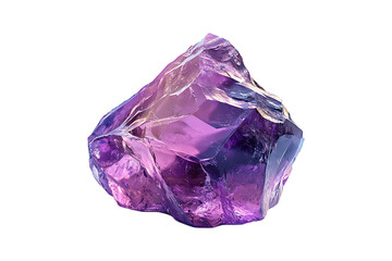 Fototapeta premium polished amethyst rock isolated on a transparent background.