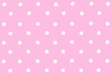 Daisy flower, bloom, blossom, floral pattern on pink background. Design for wallpaper, textile, print, decoration, background, card, social media post, wrapping paper, etc.