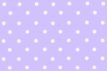 Purple background with daisy flower, bloom, blossom, floral pattern. Purple pattern design for wallpaper, textile, print, decoration, background, card, social media post, wrapping paper, etc.