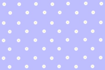 Beautiful daisy flower, bloom, blossom, floral pattern on blue background. Purple pattern design for wallpaper, textile, print, decoration, background, card, social media post, wrapping paper, etc.