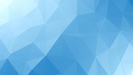 Obraz premium Abstract Geometric Blue Design: A visually captivating low-poly digital artwork featuring a cool, geometric abstract composition, rendered in varying shades of blue.