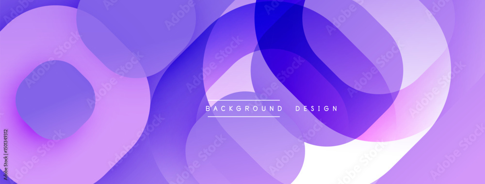 Aufkleber abstract purple design features overlapping circles, gradients. modern background ideal for digital 