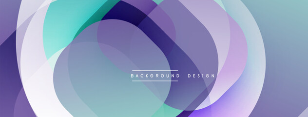 Abstract flowing shapes, pastel colors create modern background. Soft gradients, layered circles suggest movement, depth.