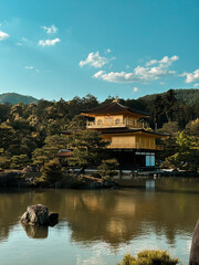 Amazing golden palace in Kyoto, Japan