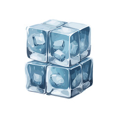 ice cubes on white background