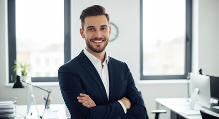 Confident Business Professional in Modern Office