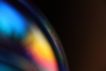 Bright chemical sphere in the darkness, creepy planet atmosphere