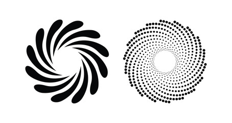 Set design spiral circle illustration