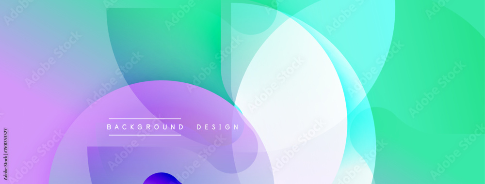 Leinwandbilder abstract fluid shapes, vibrant colors blend. modern design, gradients create dynamic visual effect. 