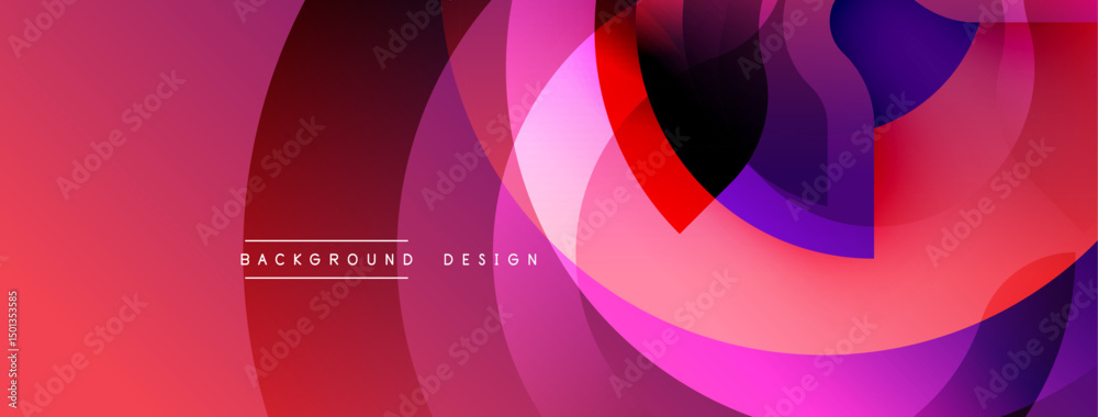 Poster abstract fluid shapes, vibrant pinks, purples create dynamic background. modern design elements sugg