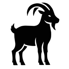 icon, goat silhouette vector