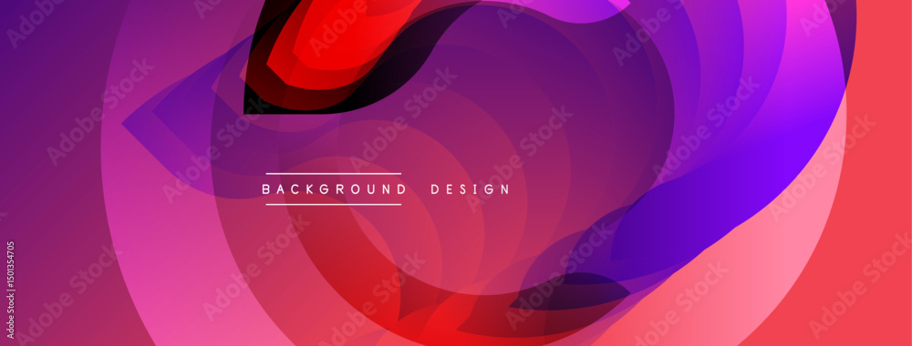 Leinwandbilder Abstract fluid shapes, vibrant colors blend. Dynamic composition creates modern visual impact. Background design element.