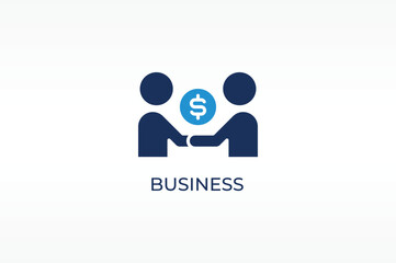 BUSINESS vector, icon or logo sign isolated symbol illustration