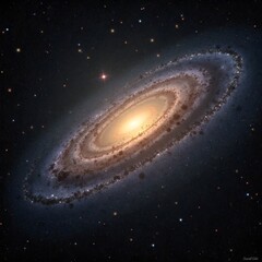 Fototapeta premium A Galaxy's Stellar Tapestry-3