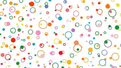 Playful background of bright geometric shapes