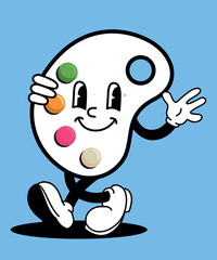 Flat Design Illustration with Character Fun Watercolor