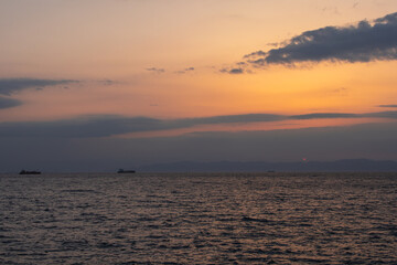 Fototapeta premium 日本周遊 和歌山マリーナシティの夕暮れ