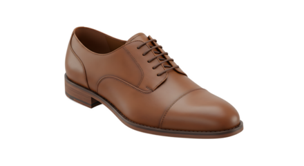Elegant leather shoe polished gleam brown backdrop