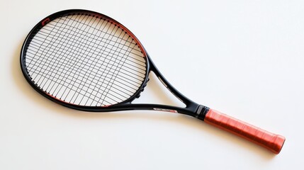 This tennis racket features a sleek design and durable construction, perfect for players looking to improve their game.