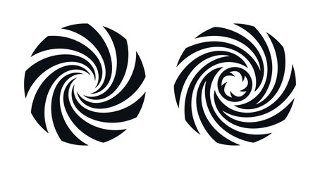 Set design spiral circle illustration