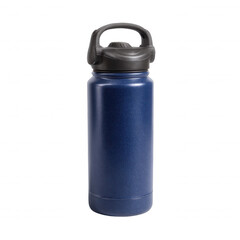 Durable blue water bottle with a sturdy handle, perfect for outdoor activities and everyday hydration