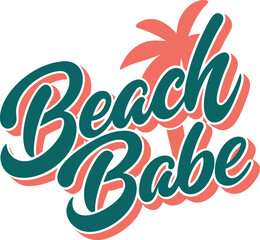beach baby For typography t-shirt Design print Ready eps cut file Download 