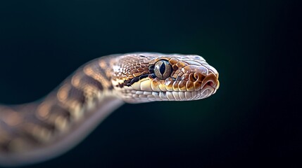 Fototapeta premium Close up of a Brown Tree Snake Head