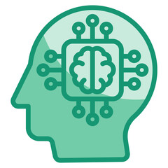 Artificial Intelligence Icon Element For Design