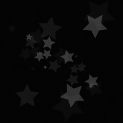 Dark Star  Effect with Blurred Glow On black Background