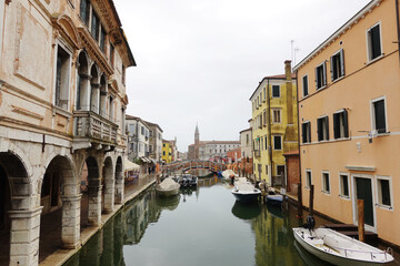 Old canals and streets in Chioggia, Italy           