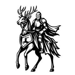 Knight Riding Stag