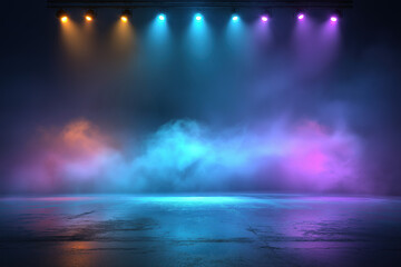 Empty Stage created with Generative AI Technology, ai, generative