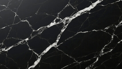 Black marble with white veins texture