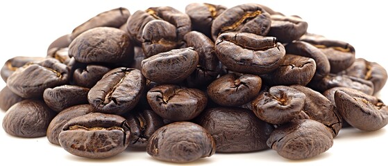 Obraz premium coffee beans on white background