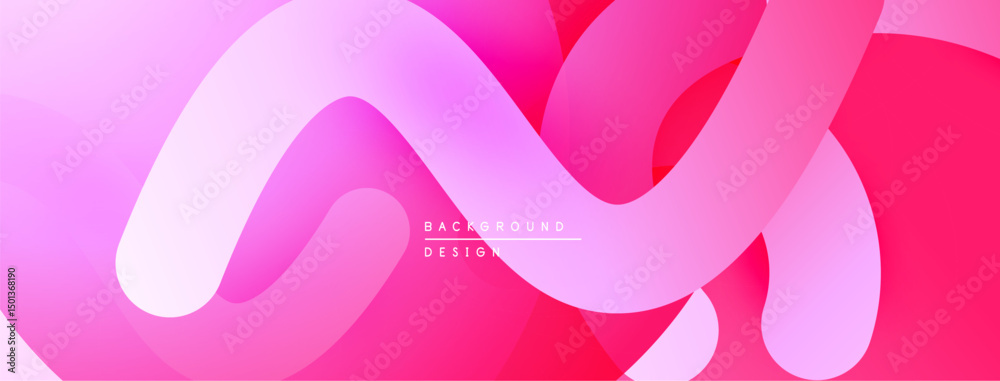 Poster abstract pink waves create flowing background. soft gradients, modern design, vibrant hues, smooth c