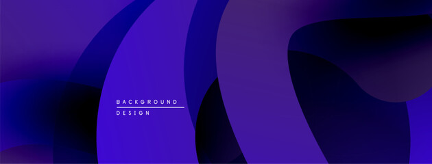 Abstract fluid shapes, dark purple hues, gradient design. Modern background for digital projects, presentations. Smooth curves create dynamic visual effect.