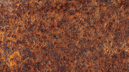Rust texture on metal sheet, rough rusty textured background